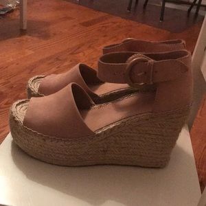 Suede espadrilles wedges
